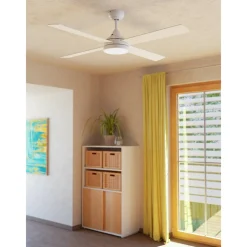 LED-tuuletinvalaisin Eglo Trinidad valkoinen/puu 20 W, IP20