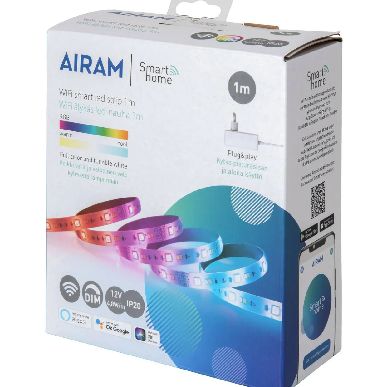 LED-valonauha Smart Strip 5 m, 12V, RGB/TW 2700-6500K
