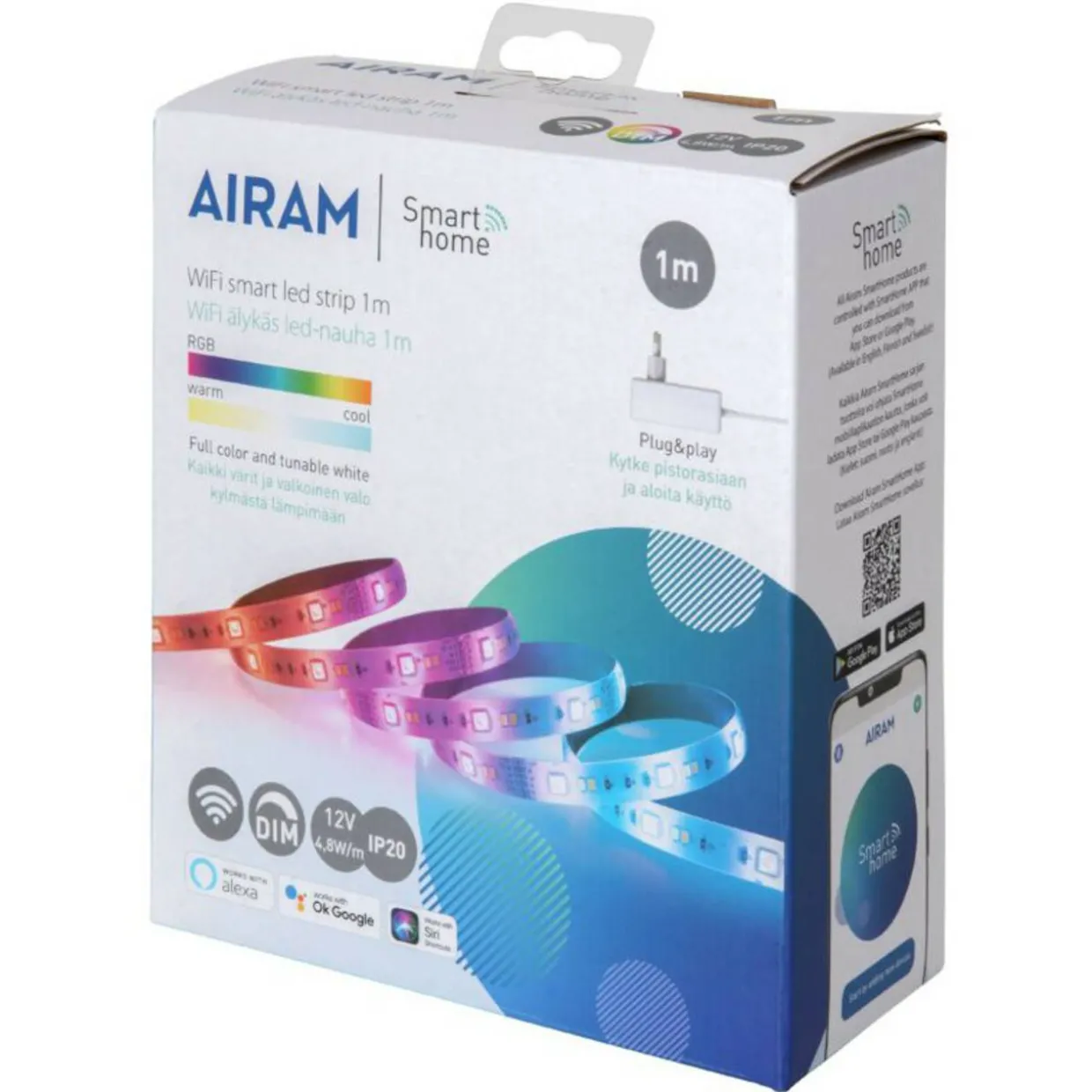 LED-valonauha Smart Strip 5 m, 12V, RGB/TW 2700-6500K