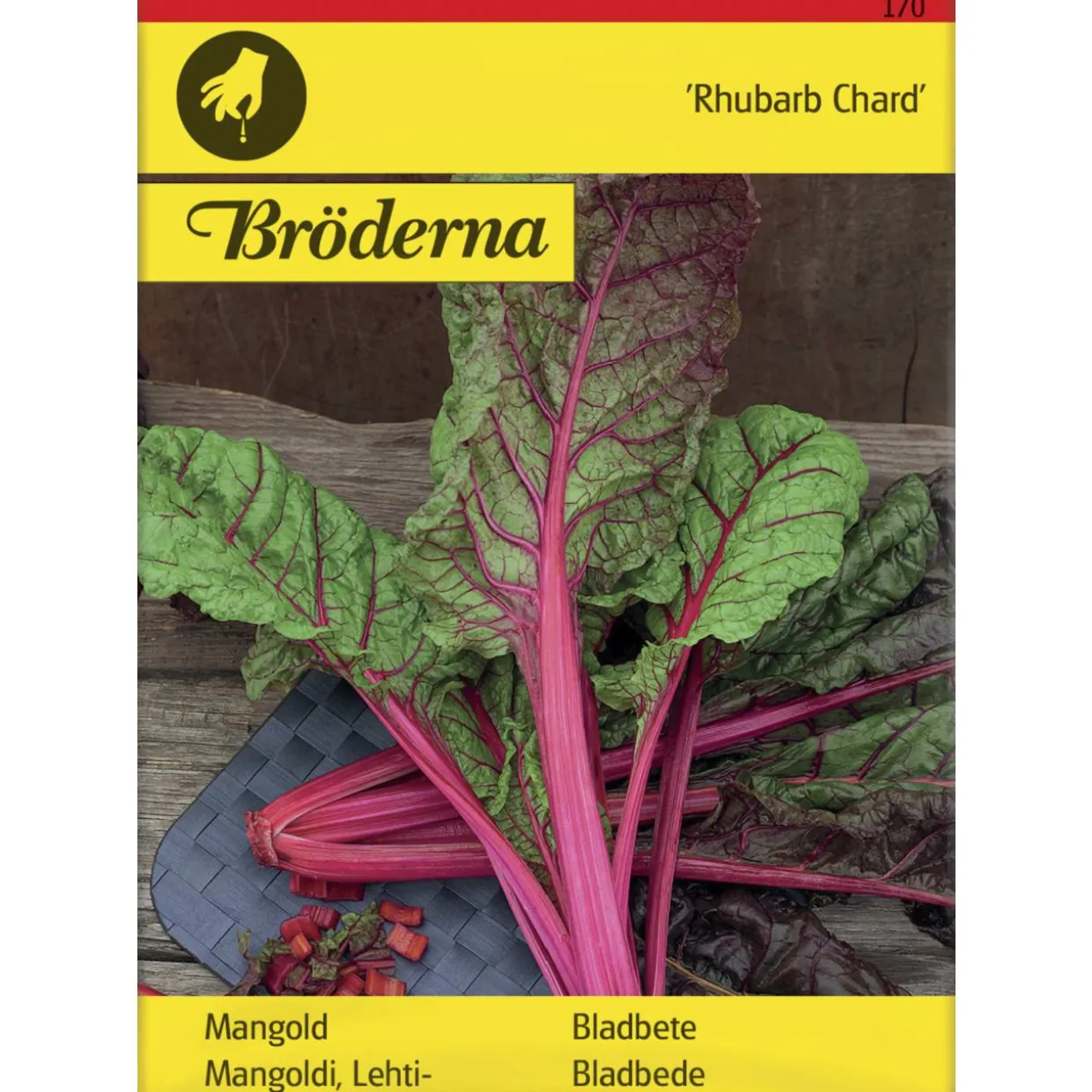 Lehtimangoldi Rhubarb Chard siemen Bröderna Nelsons
