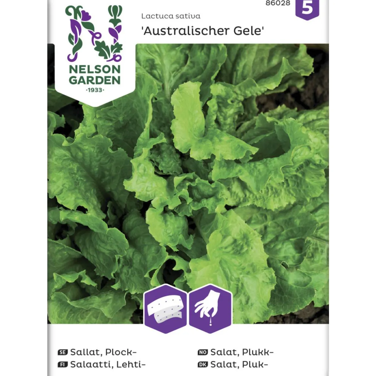 Lehtisalaatti siemen Nelson Garden Basic australialainen kylvönauha