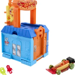 Leikkisetti Hot Wheels Fold & Go, Dine & Go Drive-Thru
