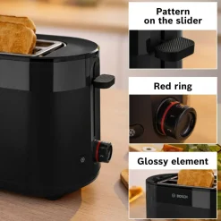 Leivänpaahdin Bosch MyMoment, musta