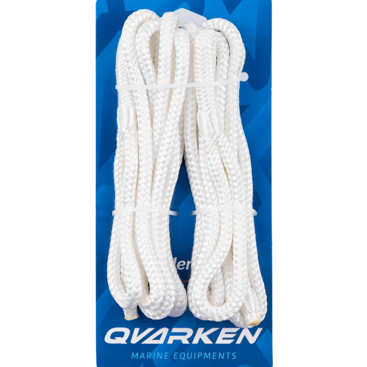Lepuuttajaköysi Qvarken 6 mm / 1,5 m, silmukallinen, valkoinen, 2 kpl / pkt