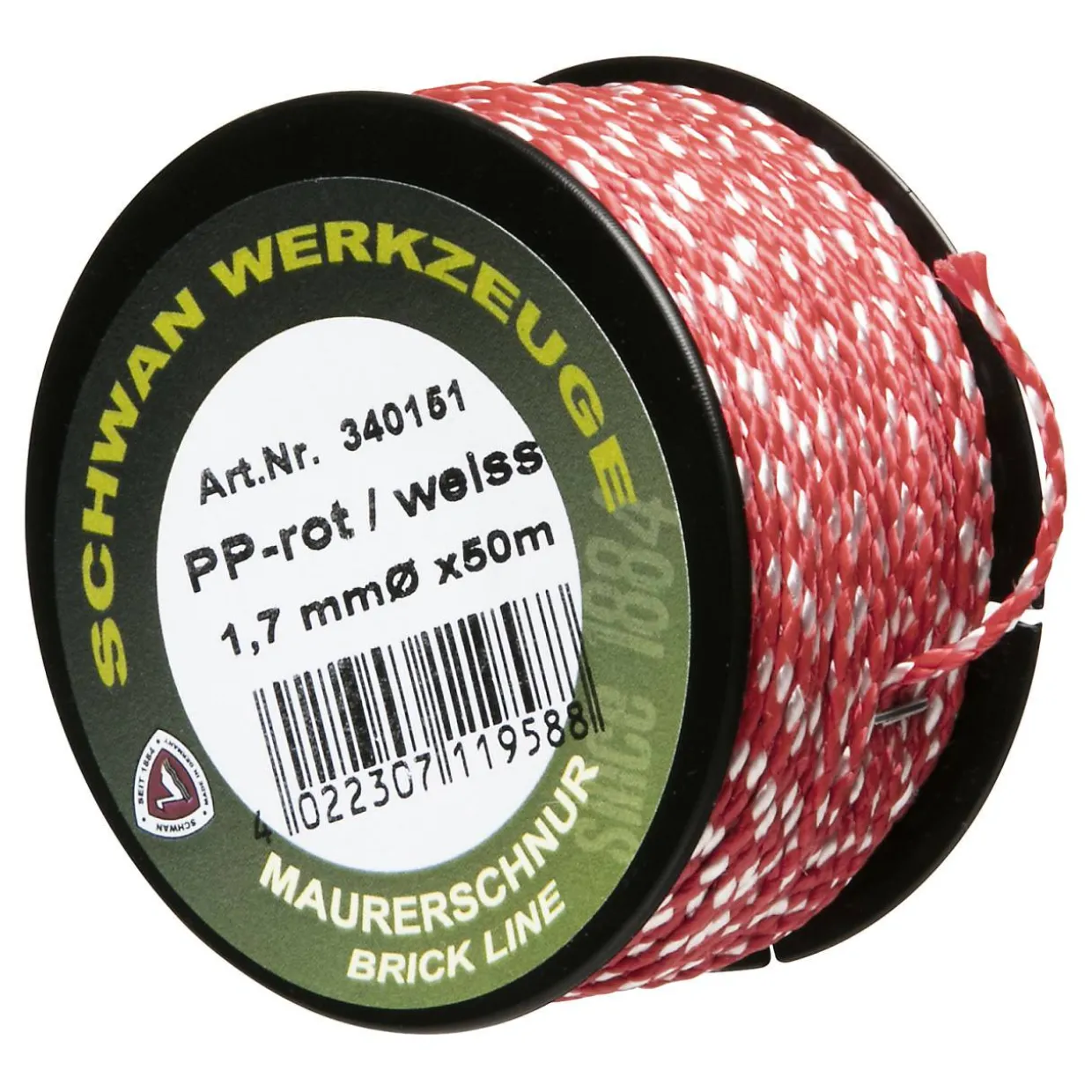 Linjalanka 1,7mm 50m punainen