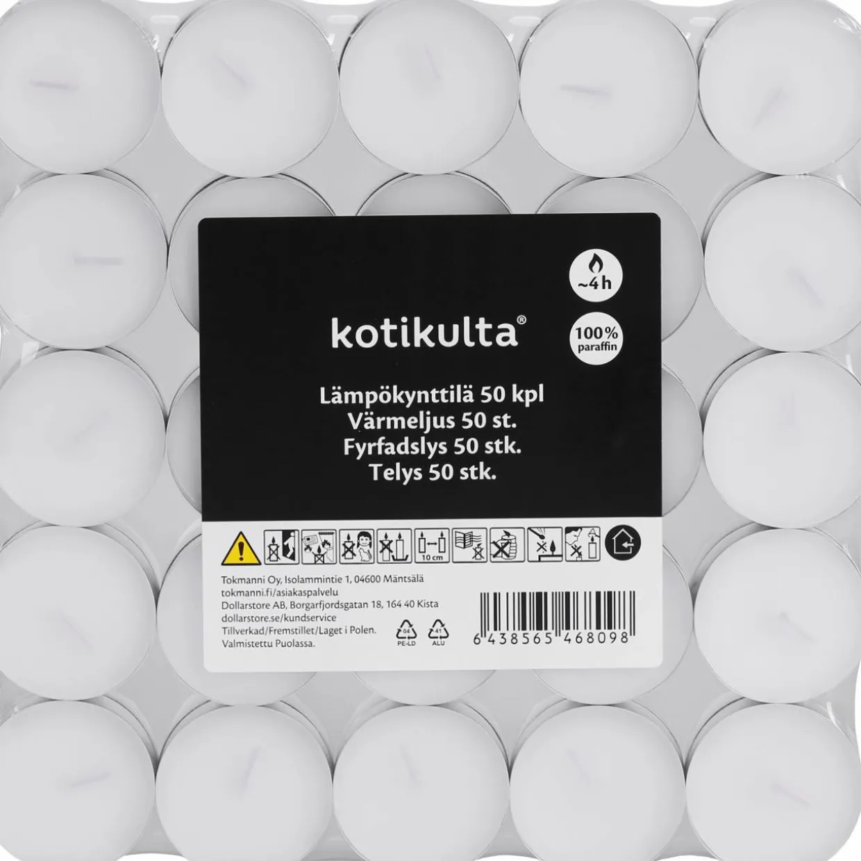 Lämpökynttilä Kotikulta 50 kpl 4h