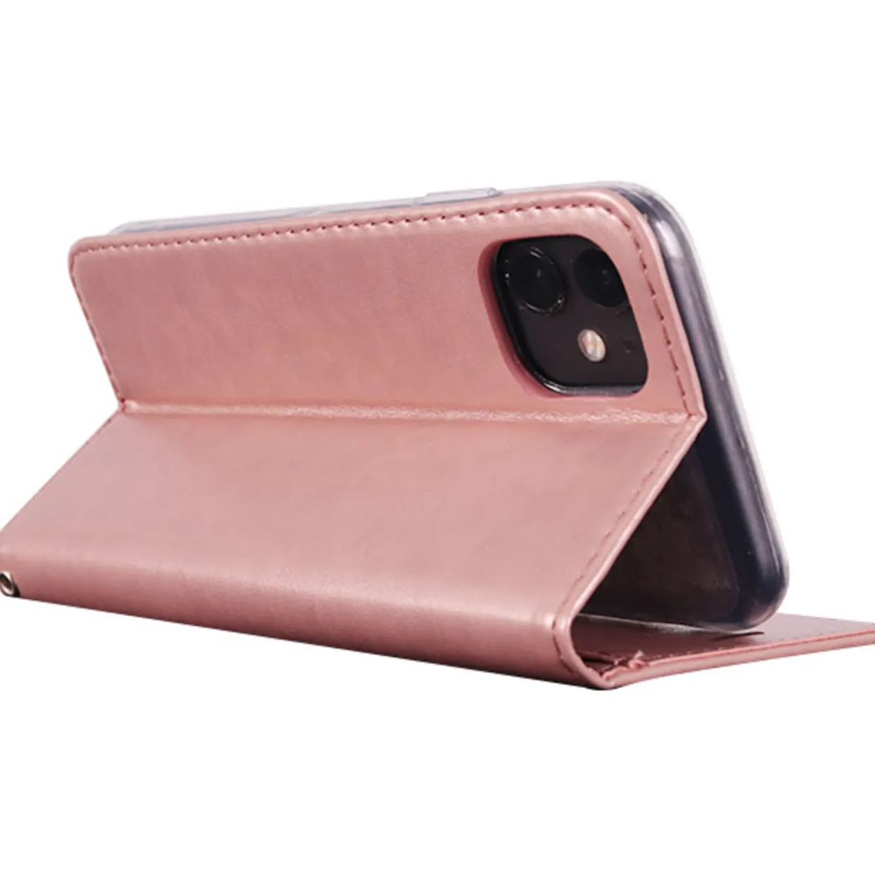 Lompakkolaukku Mobia iPhone 11 ruusukulta
