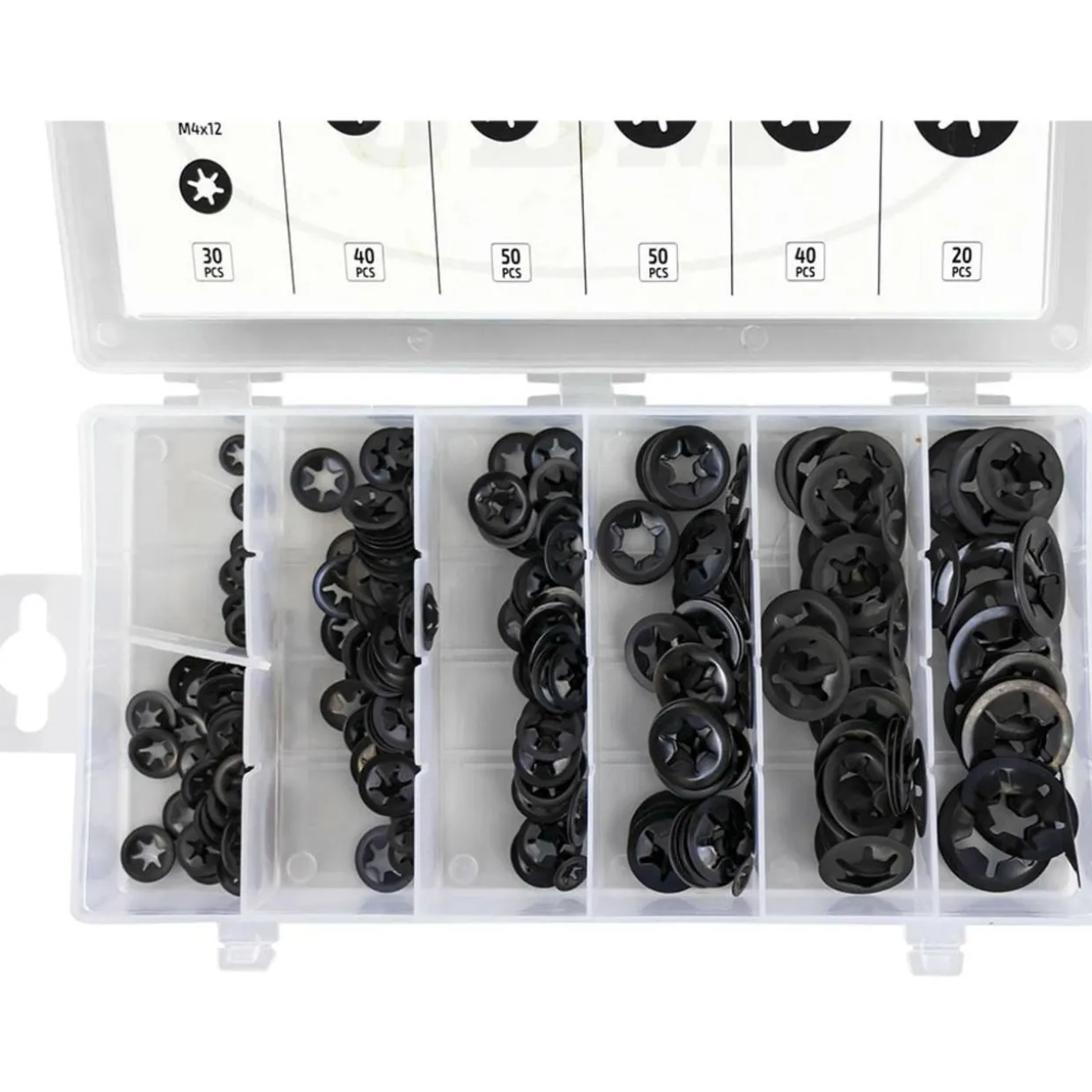 Lukituslevysarja akselille M3-M12 260 osaa JBM