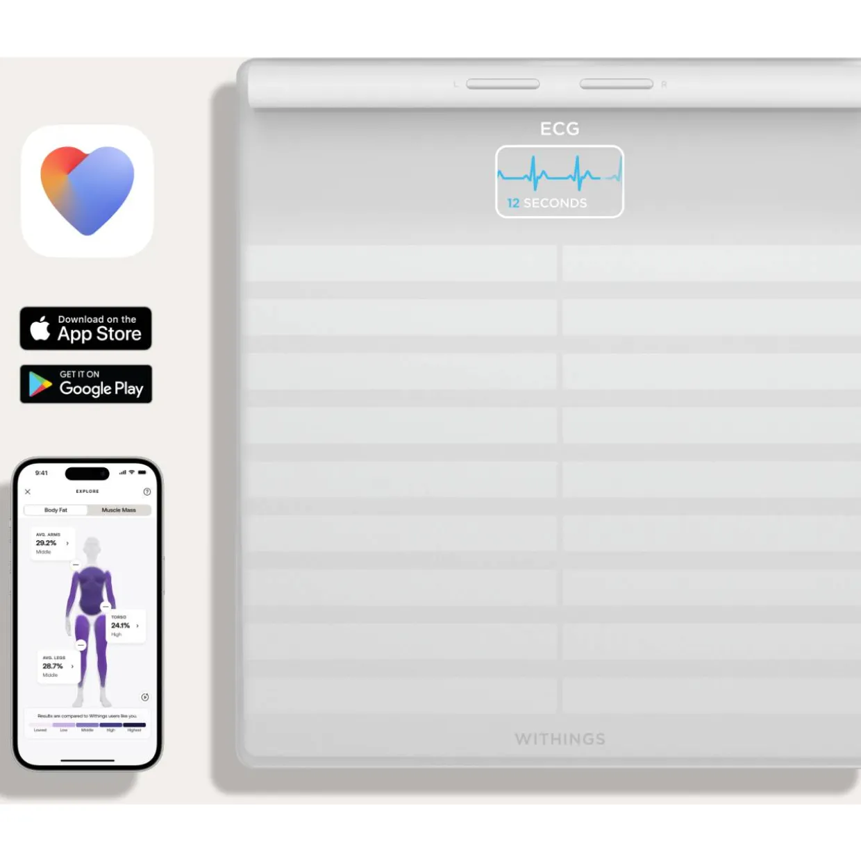Älyvaaka Withings Body Scan valkoinen