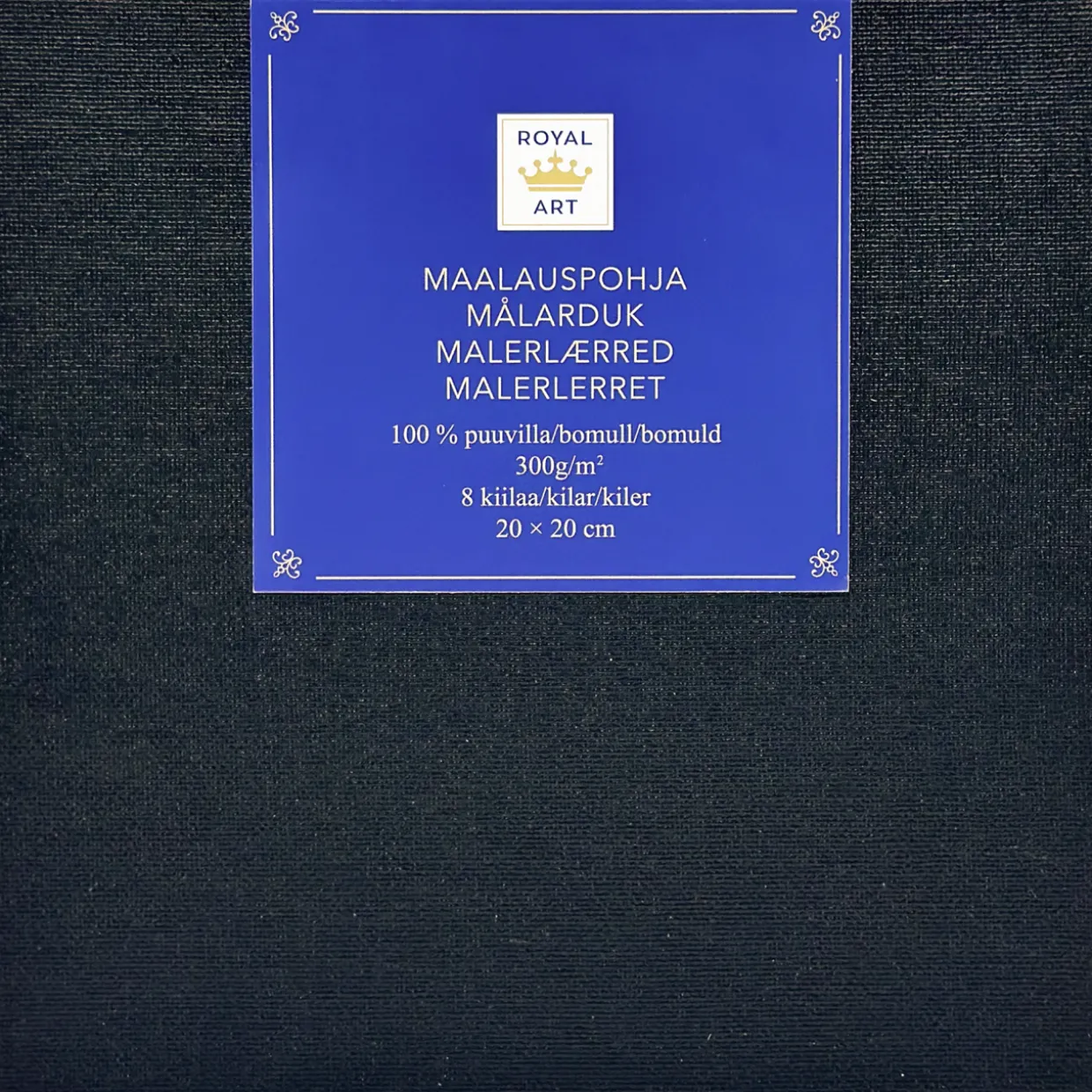 Maalauspohja Royal Art 20 x 20 cm musta