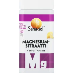 Magnesiumsitraatti + B6 Sana-sol 100 kpl 170 g