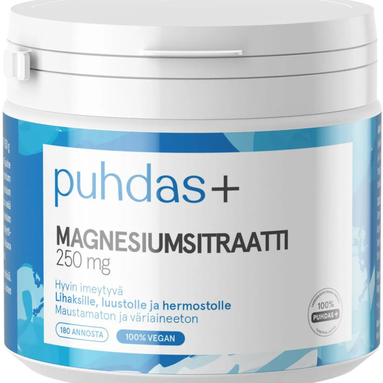 Magnesiumsitraatti Puhdas+ 250 mg 200 g