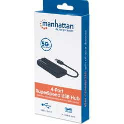 Manhattan 4xUSB-A hubi USB-A kaapelilla