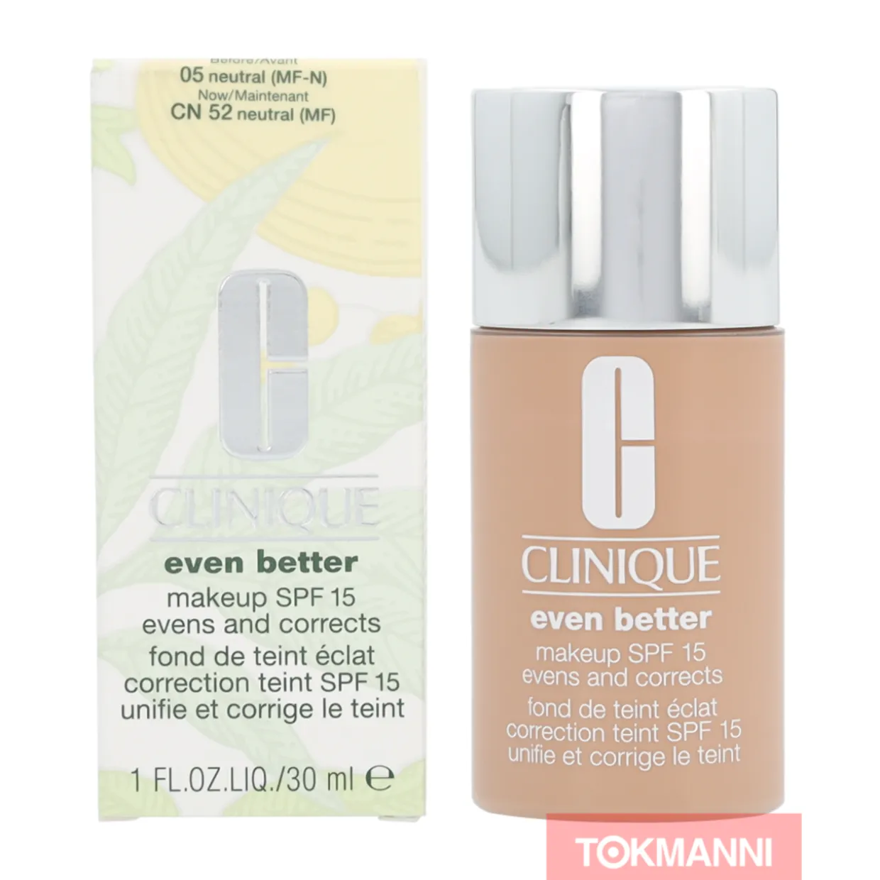 Meikkivoide, Clinique 30 ml Even Better SPF15 CN52 Neutral (MF) For Dry Combination To Oily Skin