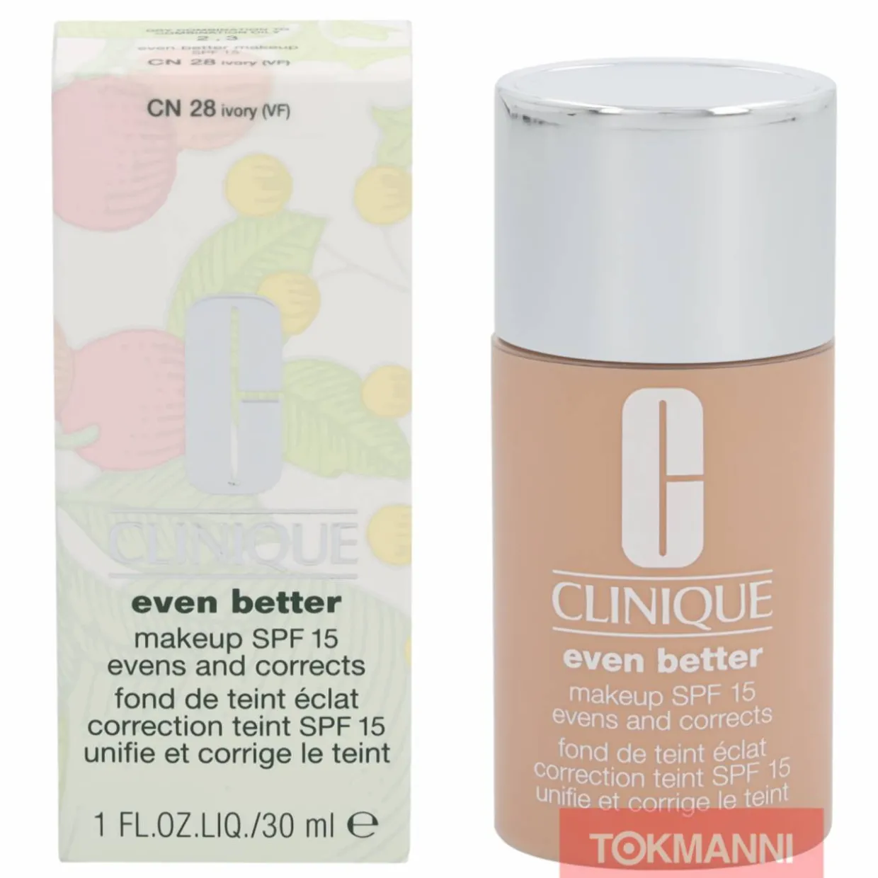 Meikkivoide, Clinique 30 ml Even Better SPF15 CN28 Ivory (VF) For Dry Combination To Oily Skin