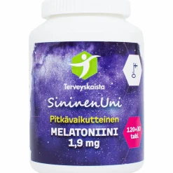 Melatoniini Terveyskaista 150 kpl 1,9 mg SininenUni pitkävaikutteinen