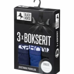 Miesten bokserit Black Horse Blues 3 kpl/pkt