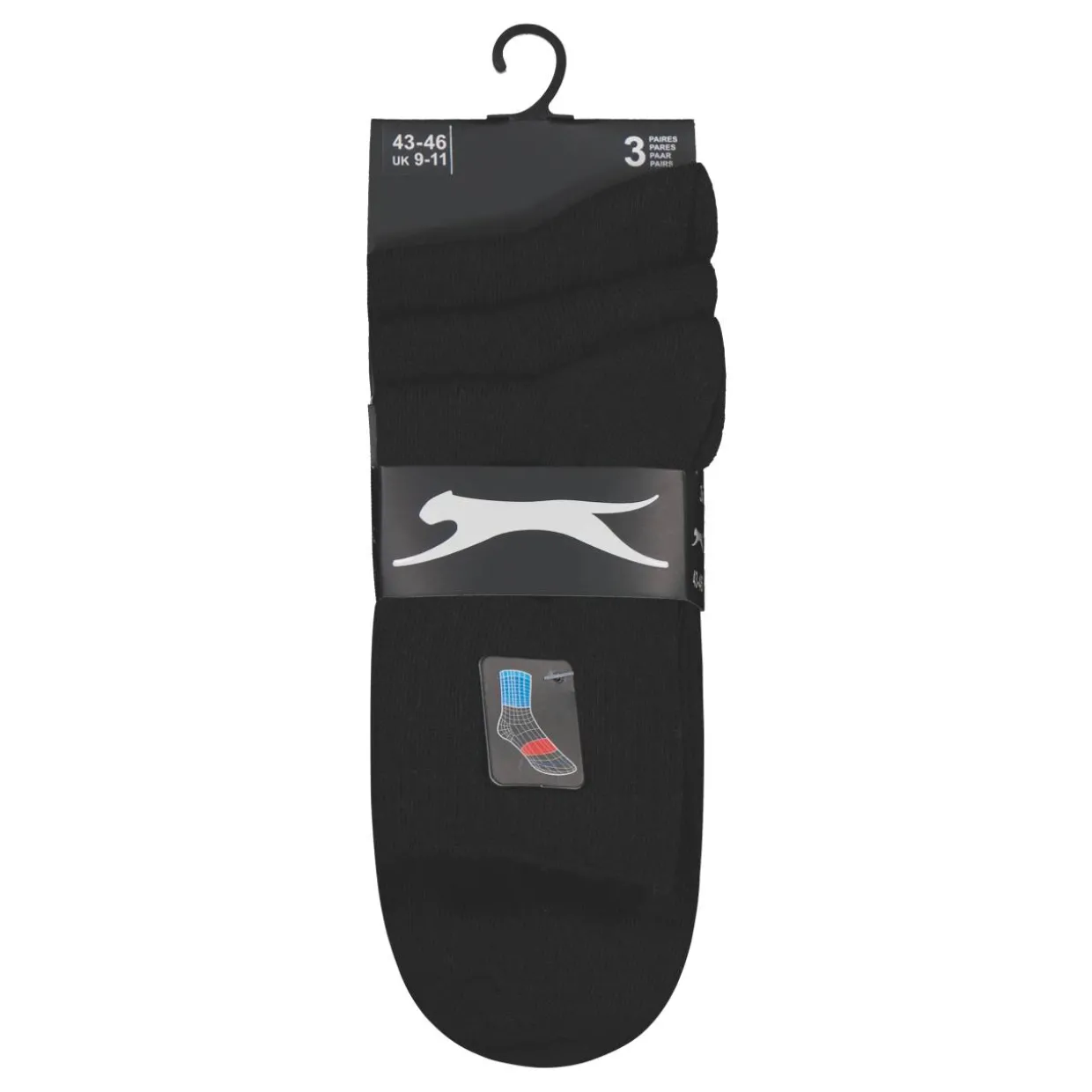 Miesten sukat Slazenger Fine Quarter 3 pr/pkt