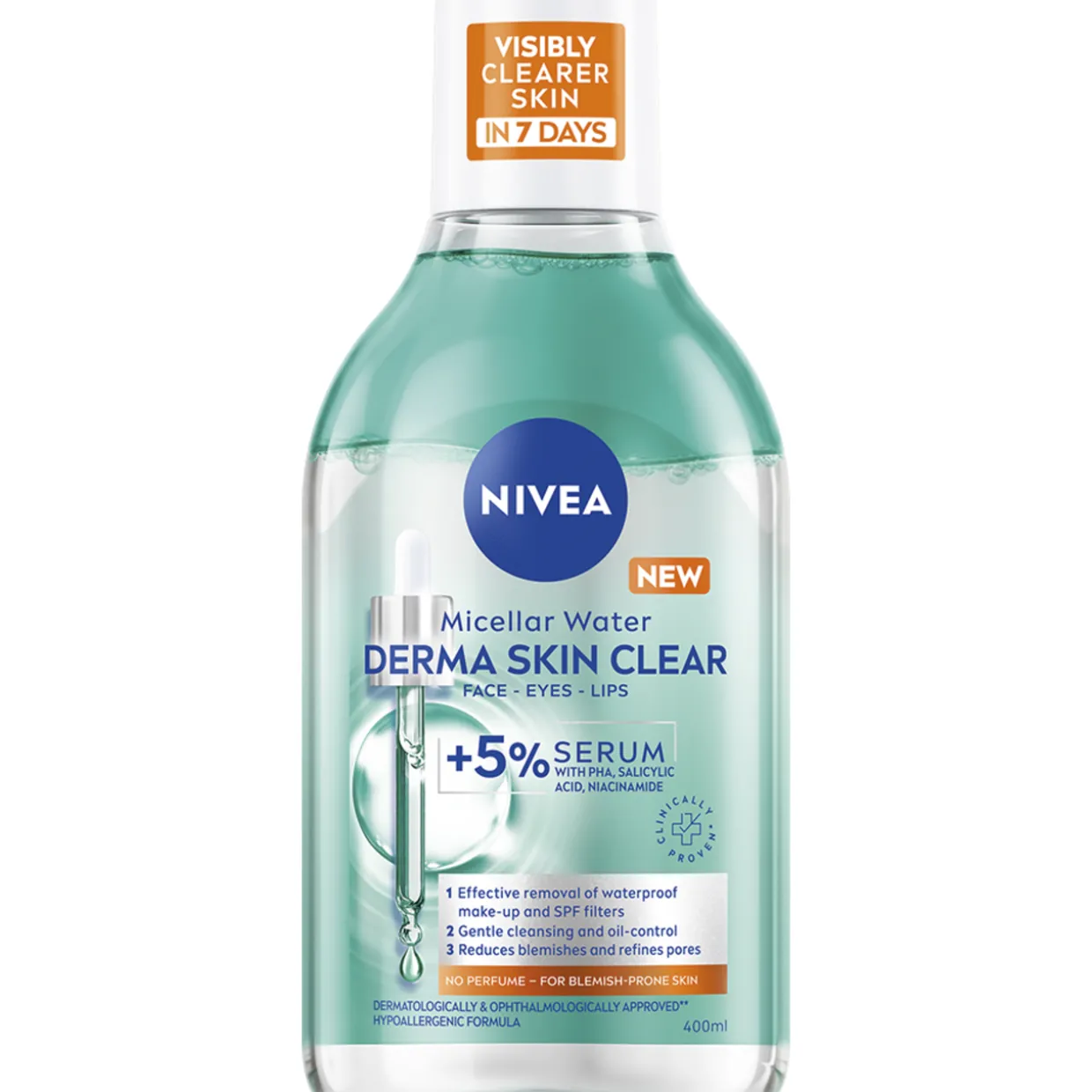 Misellivesi Nivea 400 ml Derma Skin Clear Refining