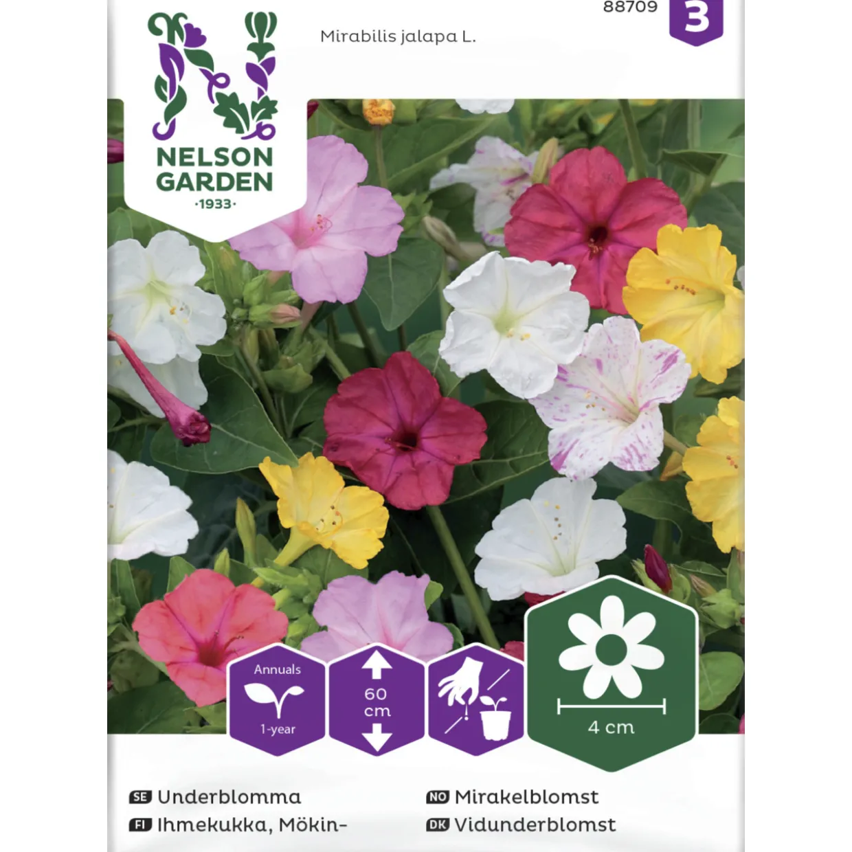 Mökinihmekukka siemen Nelson Garden Basic väriseos