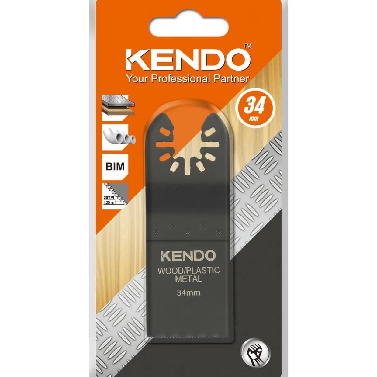 Monitoimikoneen terä Kendo 34 mm Bi-metalli