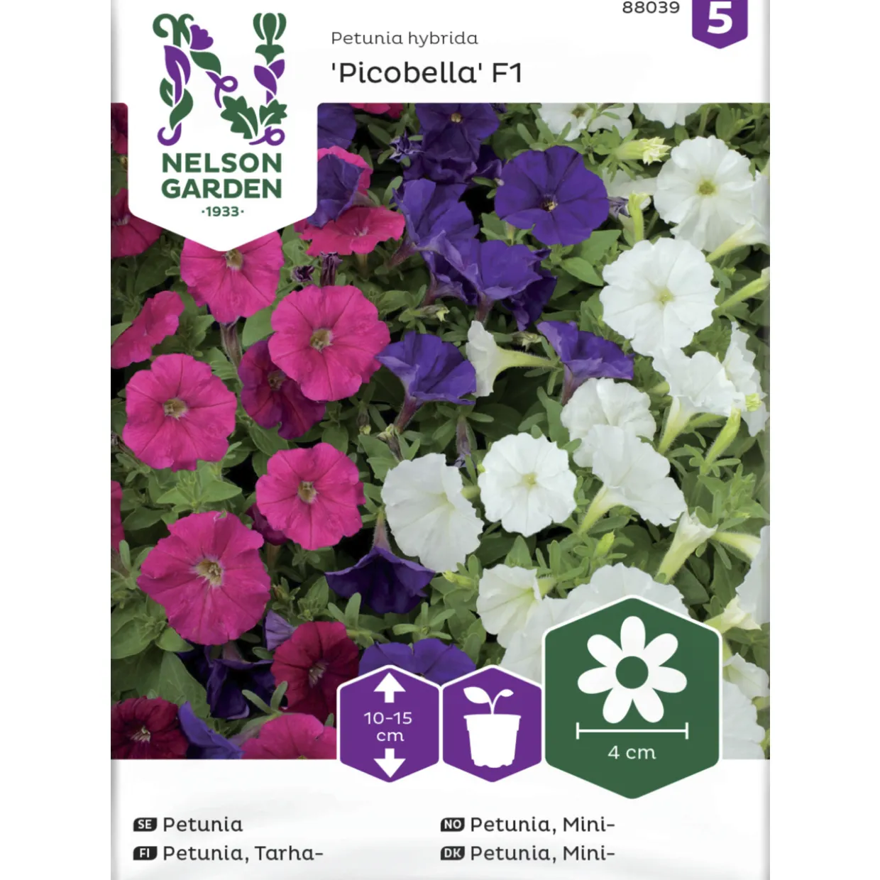 Mätästarhapetunia siemen Nelson Garden Basic Fantasy Mix