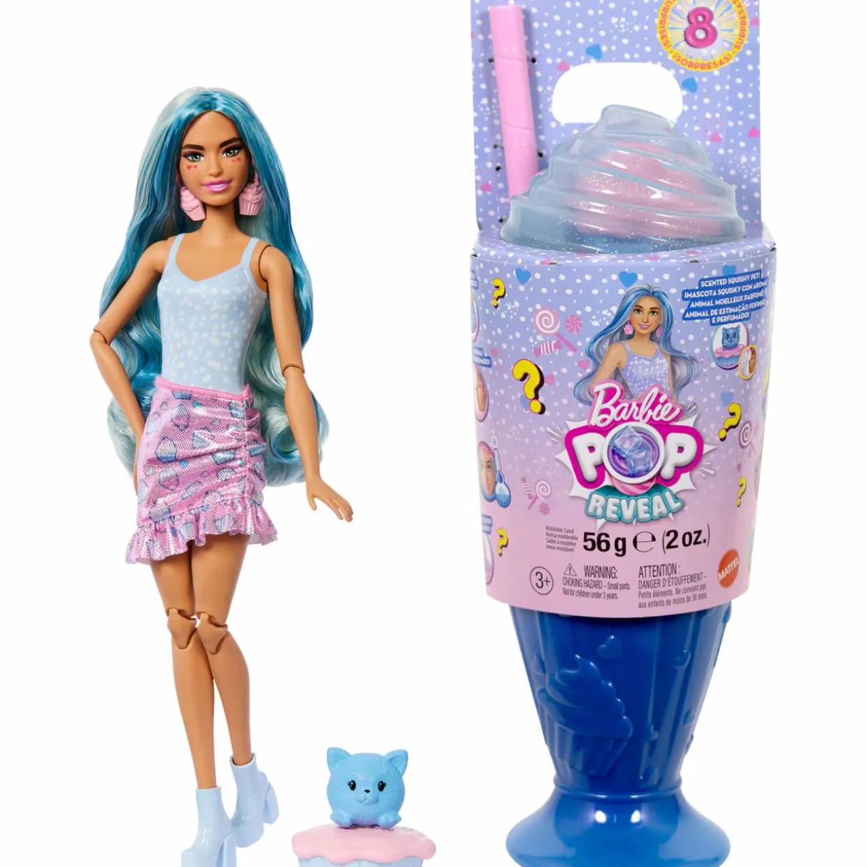 Muotinukke Barbie Pop Reveal sininen
