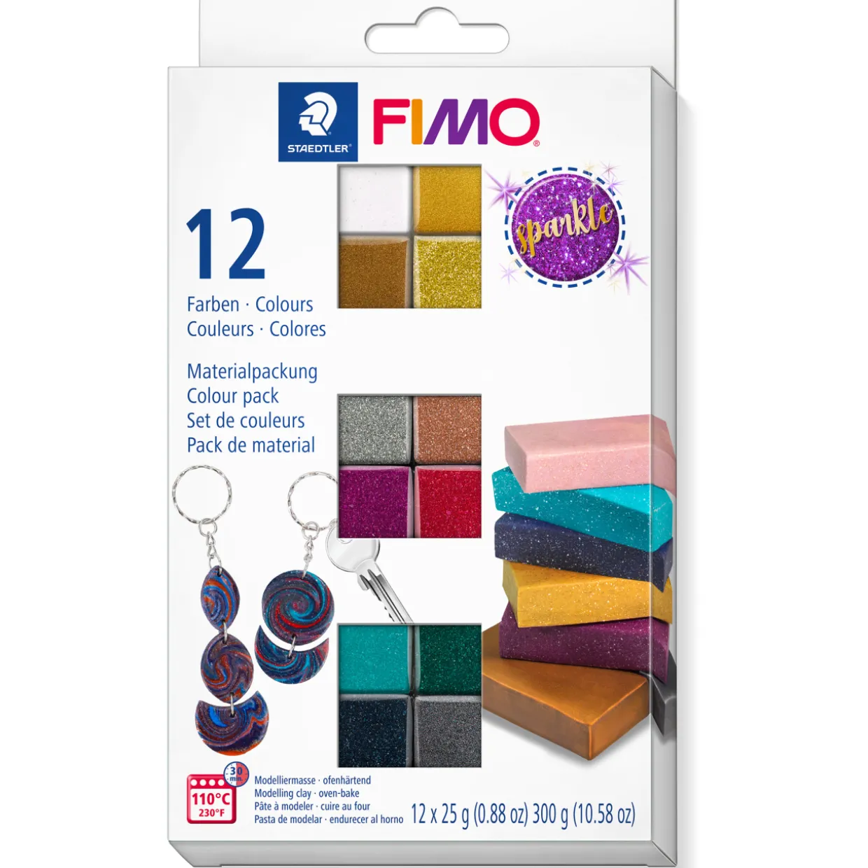 Muovailumassa FIMO 12 x 25 g Sparkle