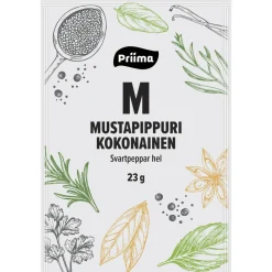 Mustapippuri 23 g, kokonainen