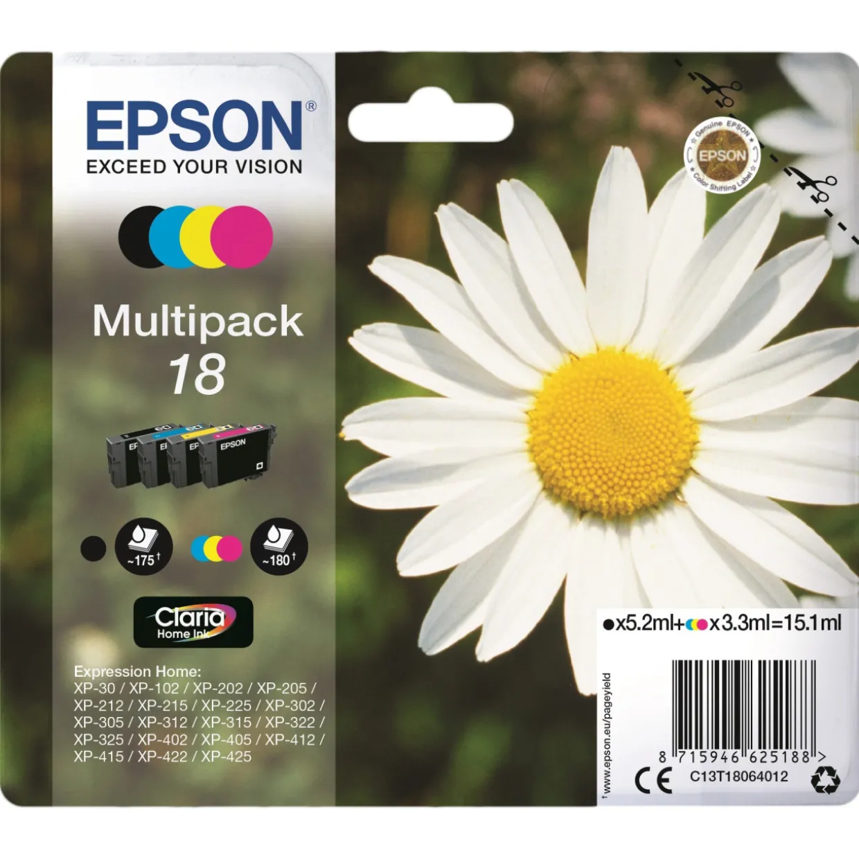 Muste Claria Home Päivänkakkara multipack 4 väriä 18