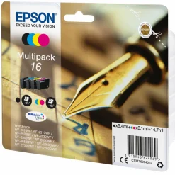 Mustekasettipakkaus Epson ”Kynä ja sanaristikko” 16, 4 väriä (5,4 ml + 3 x 3,1 ml)