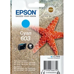 Mustepatruuna Epson Starfish 603, cyan, 2,4 ml