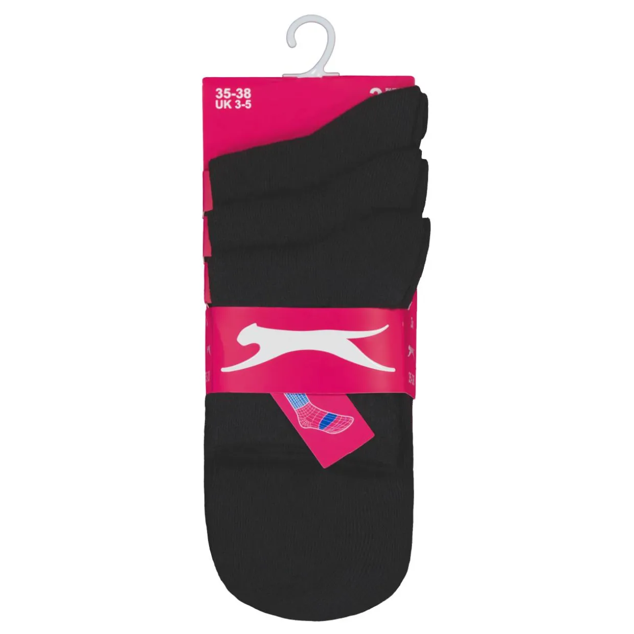 Naisten sukat Slazenger Fine Quarter 3 pr/pkt