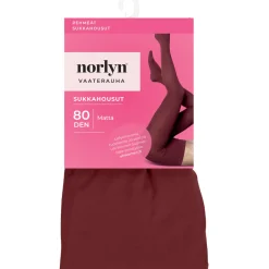 Naisten sukkahousut 80 den Norlyn Vaaterauha A41652 viininpunainen