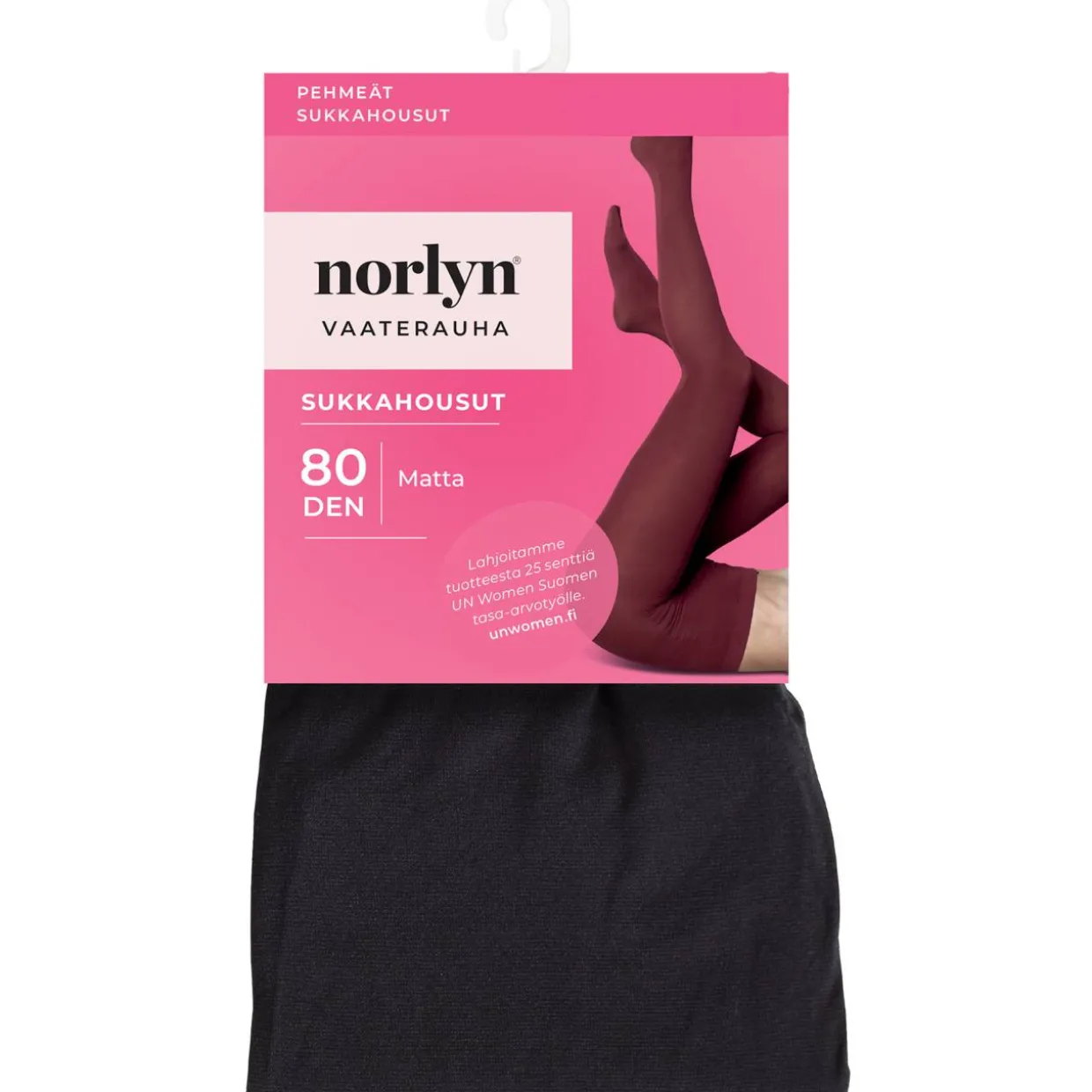 Naisten sukkahousut 80 den Norlyn Vaaterauha A41652 musta