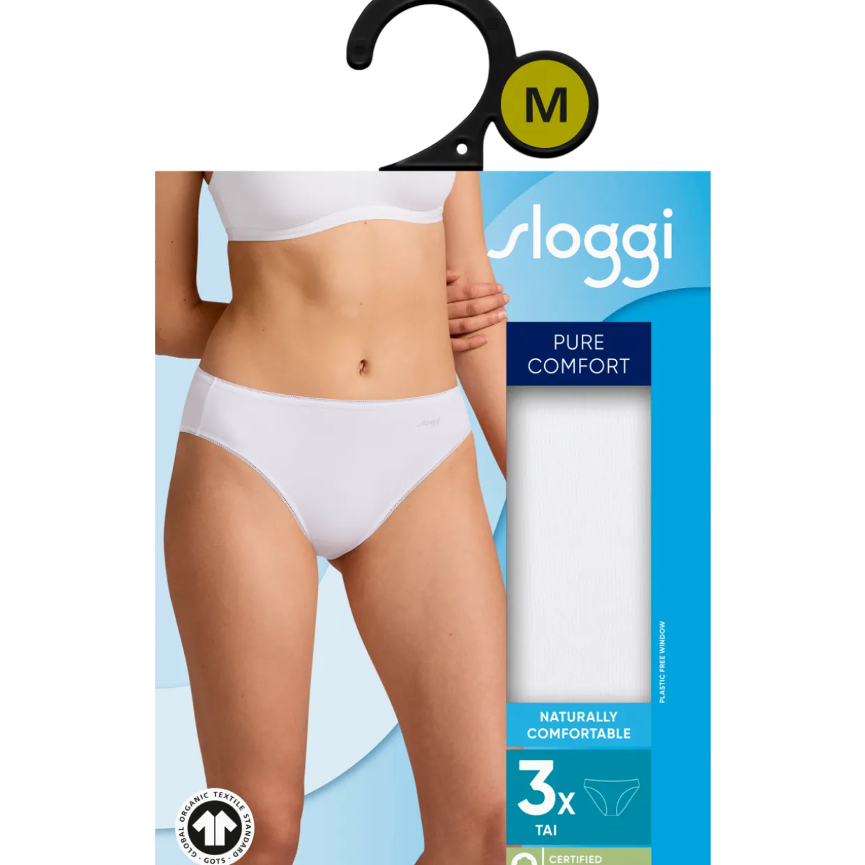 Naisten tai-alushousut Sloggi Pure Comfort 3 kpl/pkt