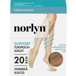 Naisten tukipolvisukat Norlyn Support 20 den, eri värejä