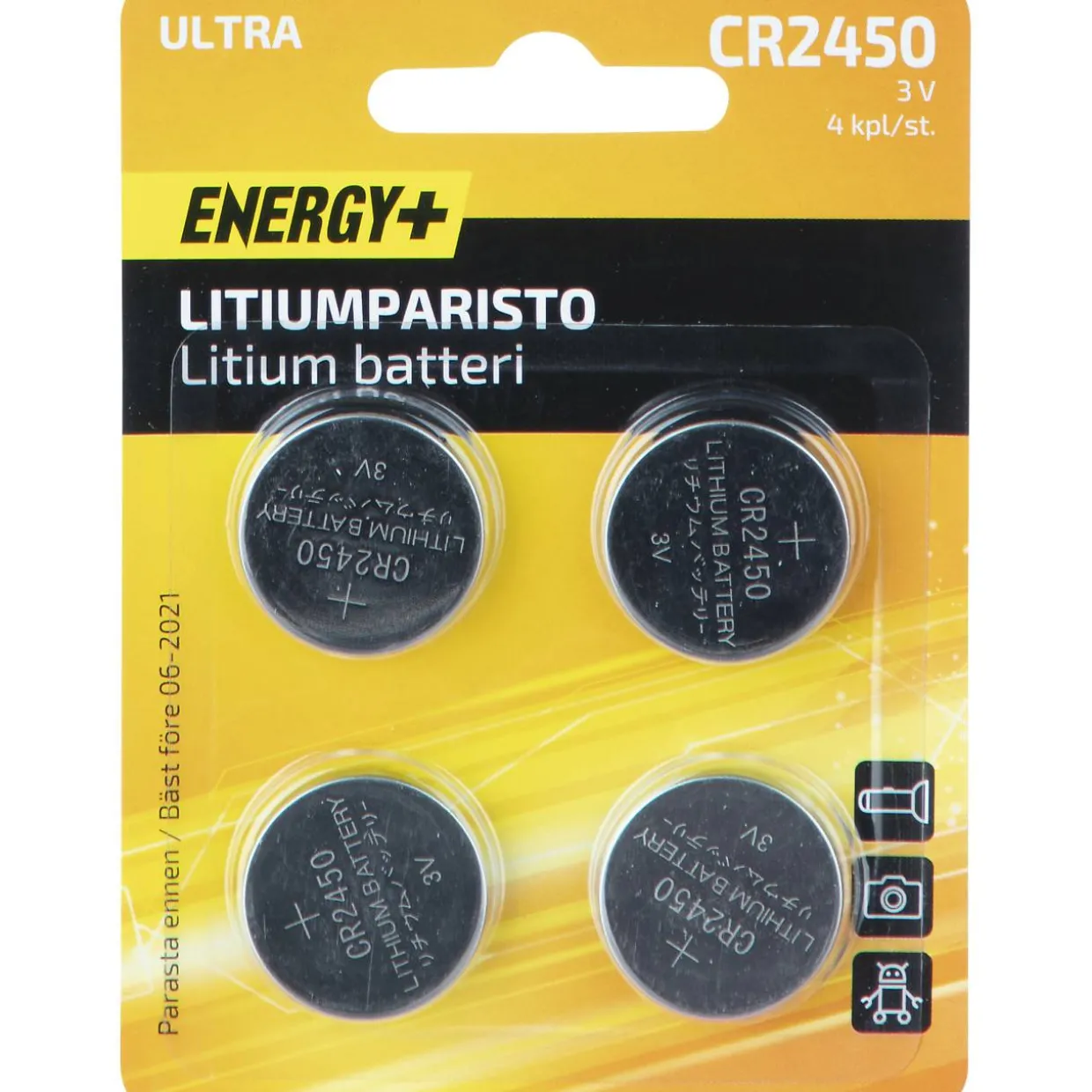 Nappiparisto Ultra, CR2450, 4 kpl