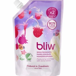 Nestesaippuan täyttöpussi Bliw 600 ml Mansikkapaikka