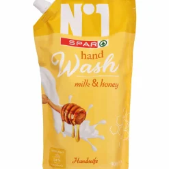 Nestesaippua SPAR 900 ml N°1 Milk&Honey täyttöpakkaus