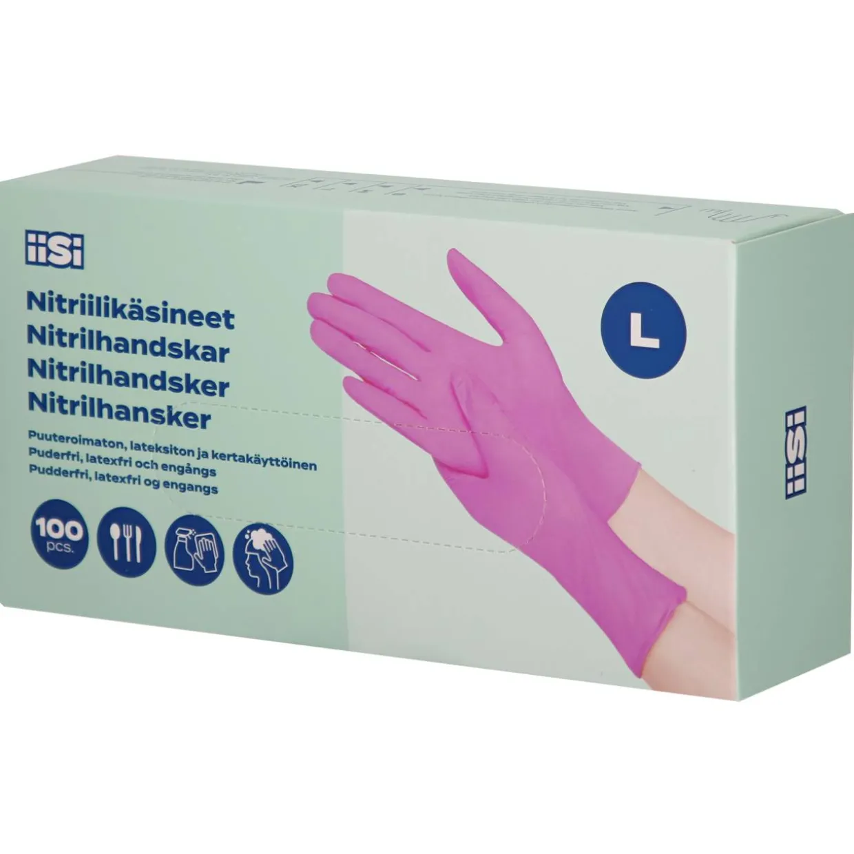 Nitriilikäsine Iisi 100 kpl pinkki