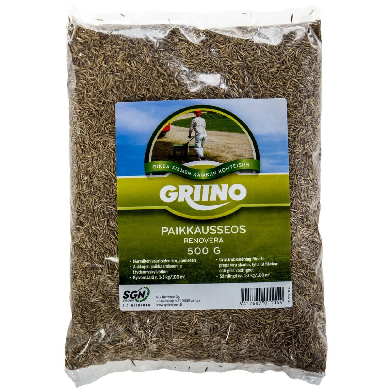 Nurmikon paikkausseos Griino 0,5 kg