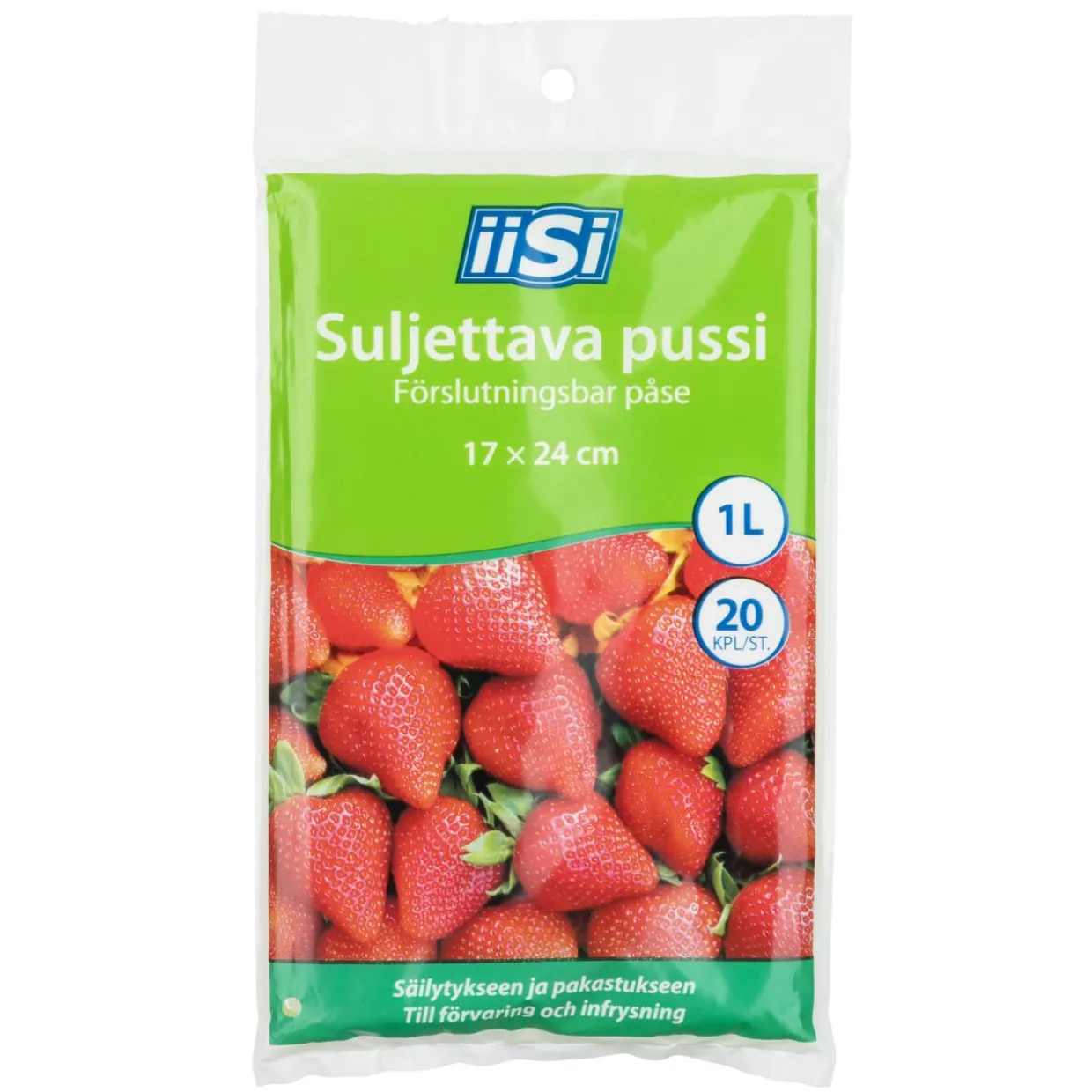 Pakastuspussi Iisi 1 l 20 kpl suljettava