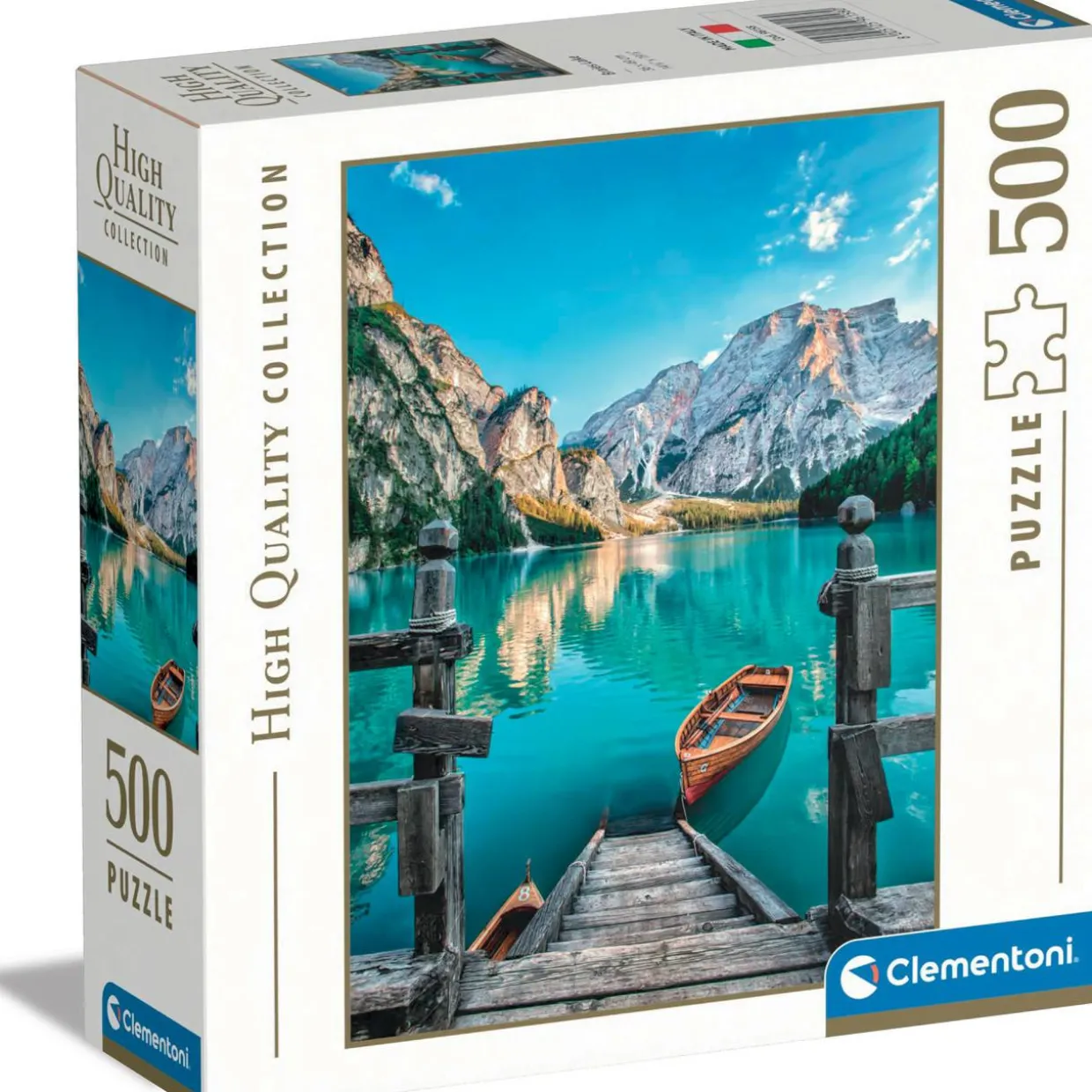 Palapeli Clementoni 500 palaa Braies Lake