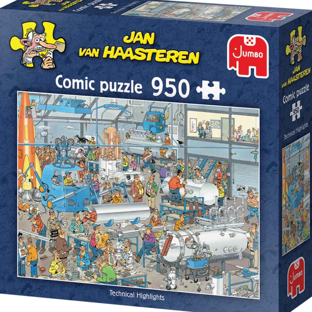 Palapeli Jumbo 950 palaa Jan van Haasteren Technical Highlights