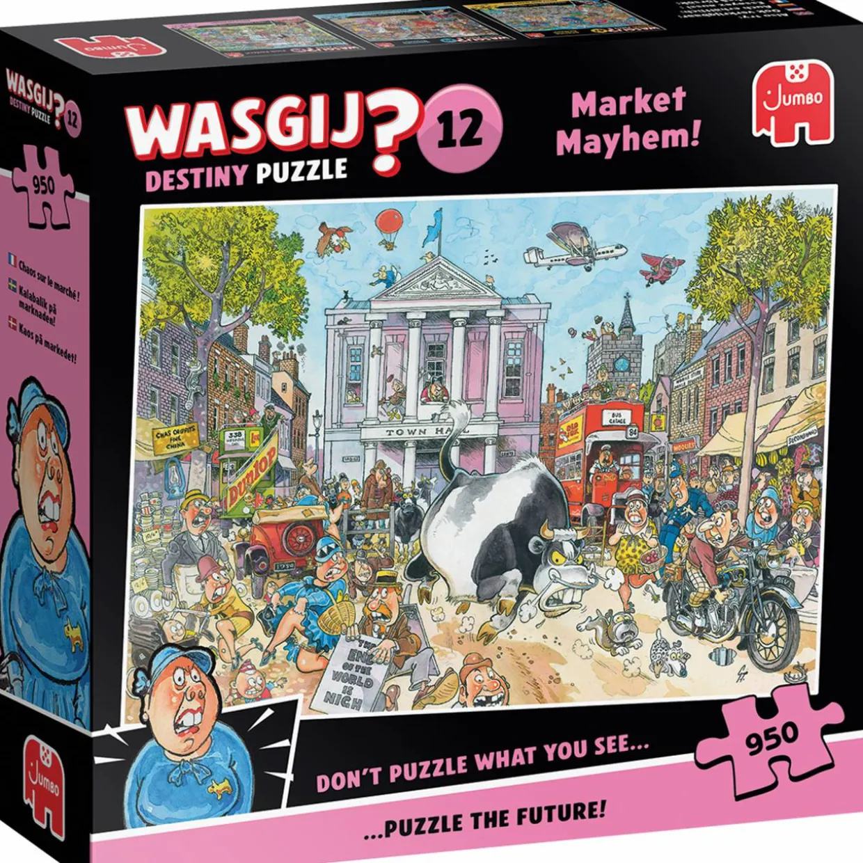 Palapeli Jumbo 950 palaa Wasgij Destiny 12 Market Mayhem