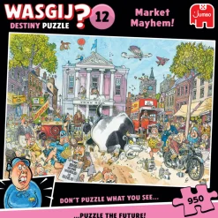 Palapeli Jumbo 950 palaa Wasgij Destiny 12 Market Mayhem