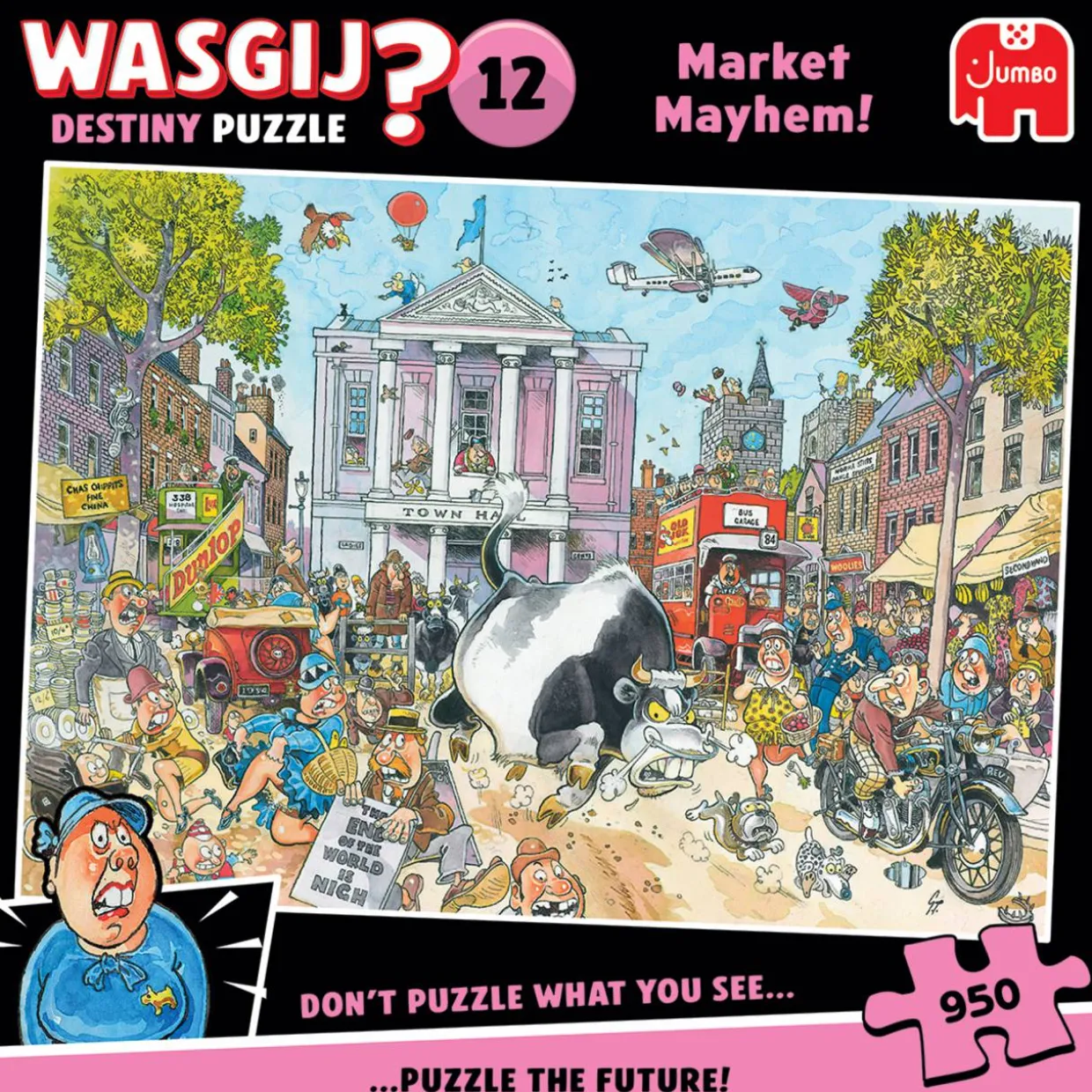 Palapeli Jumbo 950 palaa Wasgij Destiny 12 Market Mayhem
