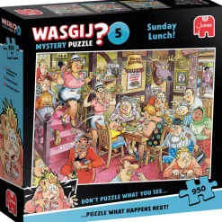 Palapeli Jumbo 950 palaa Wasgij Mystery 5 Sunday Lunch!