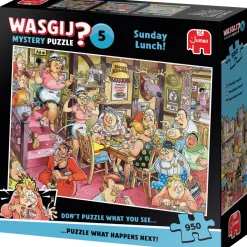 Palapeli Jumbo 950 palaa Wasgij Mystery 5 Sunday Lunch!
